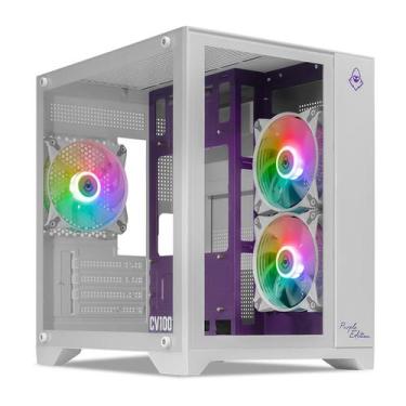 Imagem de Gabinete Gamer Mancer CV100 Purple Edition, ARGB, Mid-Tower, Lateral D