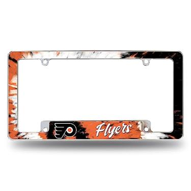 Imagem de Rico Industries NHL Philadelphia Flyers Tie Dye 30,48 cm x 15,24 cm Moldura de placa automotiva para carro/caminhão/SUV