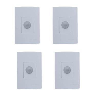 Imagem de Kit Sensor de Presença de Parede para Embutir Lente 180º - QI2M - QUAL