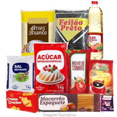 Imagem de Cesta Básica Completa De Alimentos - 10 Itens Cruciais - São Rubens