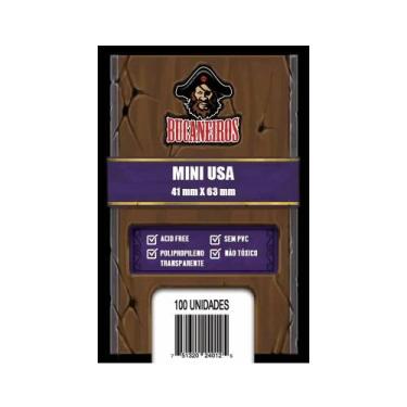 Imagem de Sleeves Mini USA 41 x 63mm Bucaneiros 100 unidades