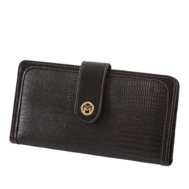 Imagem de Carteira Feminina Couro Legítimo Cnh Rg Cartões Mariart 100, Marrom, C