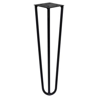 Imagem de Pé de Metal 30 CM Hairpin Legs Mesa de Canto Rack e Puffs Preto G41 - 