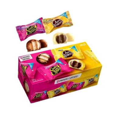 Imagem de Caixa de Bombom Lacta Sonho de Valsa e Ouro Branco 220g