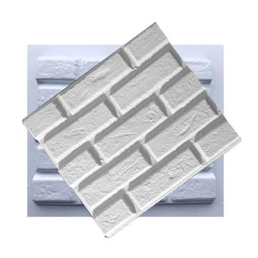 Imagem de Kit 2 Moldes p/ placas de gesso e cimento 3d Tijolo aparente - Silico 