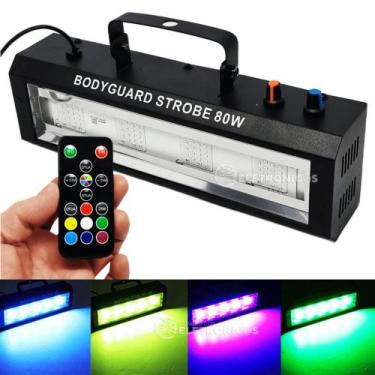 Imagem de Super Strobo RGB Color 80w Controle Rítmico Bares, Baladas, Aniversari