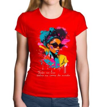 Imagem de Baby Look Algodão Tenho em mim todas as cores do mundo - Foca na Moda,