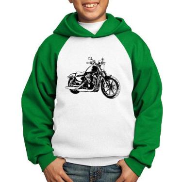 Imagem de Moletom Infantil Moto Sportster XL 883 Iron Art - Foca na Moda, Branco