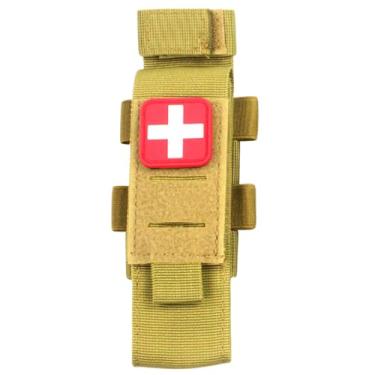 Imagem de Porta Torniquete Tático Militar para Colete Modular, Sistema Molle, IFAK APH (Cáqui)