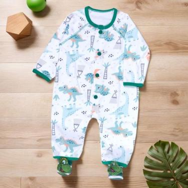 Imagem de Conjunto Macacão e Pantufa Dino - Conforto para Bebê - Era Uma Vez, 3-
