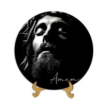 Imagem de Placas Religiosas com apoio de mesa Menino Jesus Sagrada Família Nossa