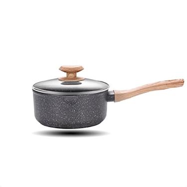 Imagem de Conjunto de panela antiaderente panela redonda wok panela de sopa com tampa panela de panqueca panela omelete cozinha fundo plano wok (cor: panela) (panela de leite)