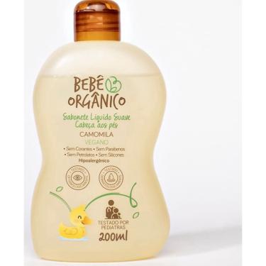 Imagem de Bo - sabonete líquido infantil suave camomila, bebê orgânico 200ML