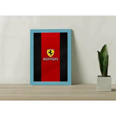 Imagem de Quadro Decorativo Ferrari C/ Moldura e Vidro 33x25 cm A4 - Genérico, A