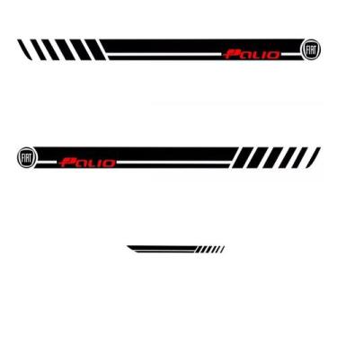 Imagem de Faixa Adesivo Lateral E Traseiro Palio 2012 a 2018 - Jhow Adesivos