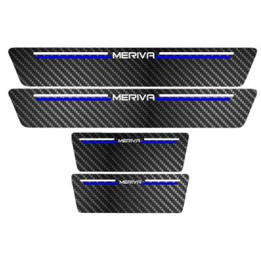 Imagem de Kit Soleira Protetora Porta Premium Blue Carbono  -  Meriva - Jhow Ade