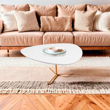 Imagem de Mesa De Centro Líbano Palheta Metal 60x35 Branco