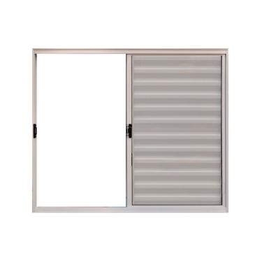 Imagem de Veneziana 3 Folhas De Correr S/grade 1.00 X 1.50 Alumínio Branco Linha Modular - Hale