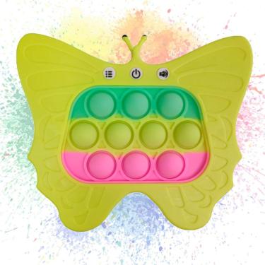 Imagem de Pop It Mini Game Borboleta Interativo 4 Modos Som Luzes Fidget Sensorial Anti Estresse Crianças Toys Portatil Ansiedade