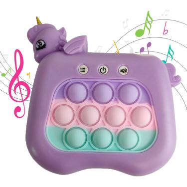 Imagem de Pop It Mini Game Som Luzes Unicornio 4 Modos Interativo Anti Estresse Relaxante Fidget Sensorial Criança Toys Jogo