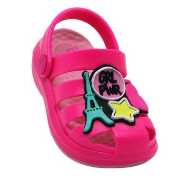 Imagem de Babuche Sandália Plugt Pop Kids Girl Power Rosa Chiclete , 27/28