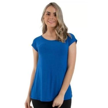 Imagem de Blusa Marcela Sobre Legging Furadinha - DILUXO, GG, Azul, feminino