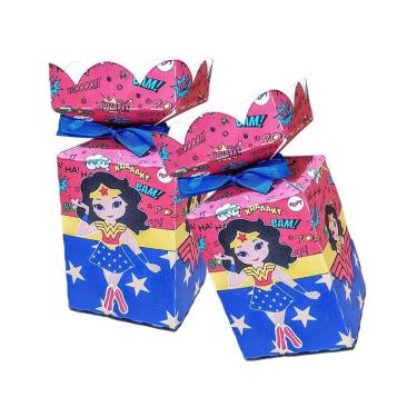 Imagem de Kit 10 Decoração Mulher Maravilha Festa Infantil