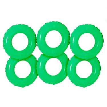 Imagem de Kit 6 Boia Circular Colorida Redonda Criança 60cm Grande Brinquedo Inflável Piscina Praia (Verde)