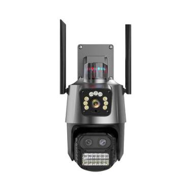 Imagem de Câmera PTZ Externa 4K HD 9MP 8X Zoom Híbrido Tela Dupla Câmera IP Wifi