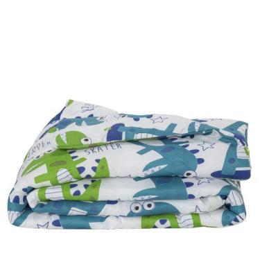 Imagem de Edredom Dupla Face Microfibra Infantil Cama Solteiro Cobre Leito Algod