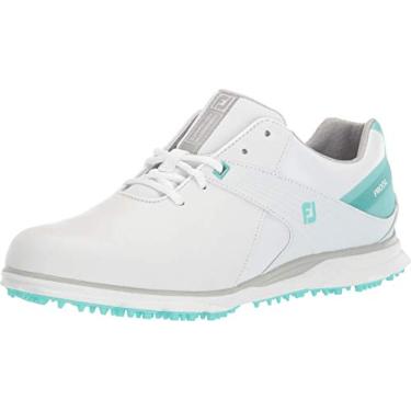 Imagem de FootJoy Tênis de golfe feminino Pro/Sl, Branco/Aqua, 34