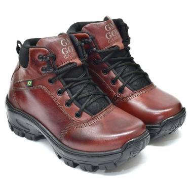 Imagem de Bota Coturno 100%Couro com C.A bico PVC REF 01 PINHÃO - GM GOD, Pinhão