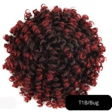 Imagem de Aplique Coque Afro Puff P90 Cabelo Cacheado Orgânico 15cm 90gr - DSFAS