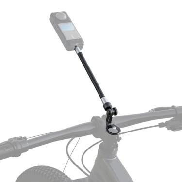 Imagem de SKEZN Suporte de guidão de bicicleta de liga de alumínio, suporte de unicórnio para guidão de bicicleta de liga de alumínio (28 mm) com haste de extensão de 21,8 cm para câmeras de ação Insta 360 X5