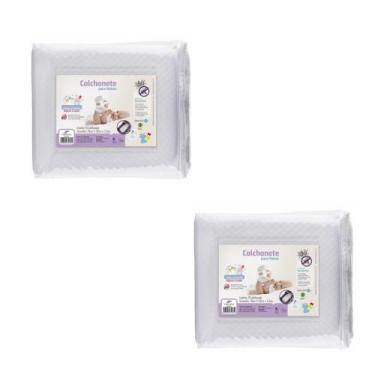 Imagem de Kit com 2 Colchonetes Lavaveis Para Carrinho - Fibrasca, Branco