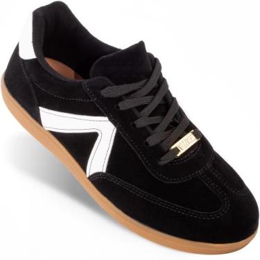 Imagem de Tênis Vizzano Feminino Casual Original Confortável Moda, Preto, Branco