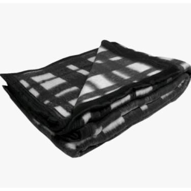 Imagem de Cobertor duplo grande padrão xadrez (PRETO)