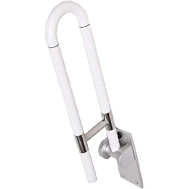 Imagem de AKALNNB Barras de apoio para alças de banheiro, barras de apoio para banheiro, corrimão, sem barreiras, corrimãos dobráveis para banheiro/branco (branco)
