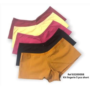 Imagem de kit lingerie 5 peças short - intucion delux 
