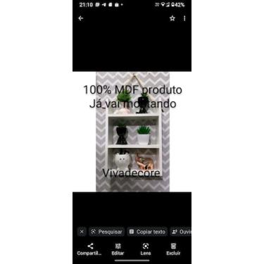 Imagem de Nicho banheiro com corda de sisal disponível na cor branca - 100%mdf