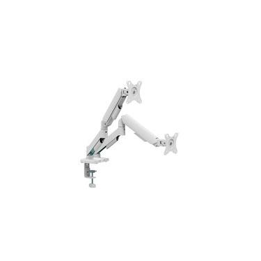 Imagem de Suporte de Mesa Articulado Bluecase Ergo Flexy para 2 Monitores, 17" a 32", Suspensão a Gás, Até 9kg por Braço, Branco - BSMTS02-1WBX