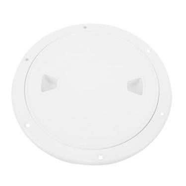 Imagem de Haofy Placa de Deck de 8 Polegadas Anti -Slip White Slip Provo de Nylon Redonda de Barcos Hatch para Iate Navio Adequado para Navios RV Instalações Externas ABS PLÁSTICO BRANCO