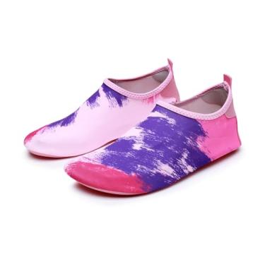 Imagem de Sapatos aquáticos para homens e mulheres, meias aquáticas de secagem rápida, Rosa grafite, 7-8 Women/6-7 Men