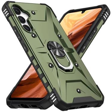 Imagem de SORAKA Capa para Samsung Galaxy A54 5G com suporte para anel,PC rígido e TPU macio,proteção dupla 2 em 1,compatível com suportes magnéticos para carros
