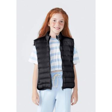 Imagem de Colete Puffer Infantil Unissex Com Bolsos - Preto 008-Unissex