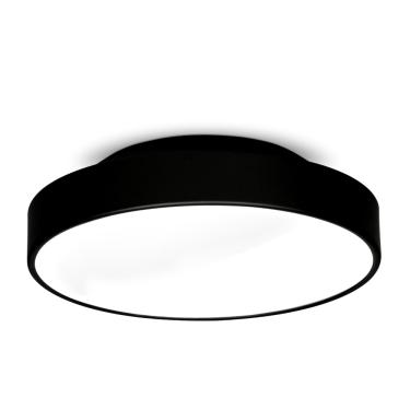 Imagem de Plafon Painel Sobrepor Redondo 50cm 2 Lâmpadas 7653 Preto