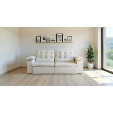 Imagem de Sofá Luxo Gold Retrátil e Reclinável Vários Tecidos Pillow 15cm Almofa