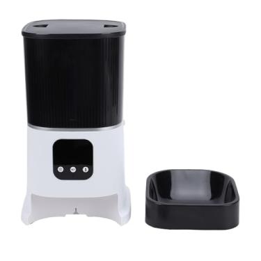 Imagem de GLOGLOW Alimentador Automático para Animais de Estimação, Dispensador de Comida para Gatos Cronometrado WiFi Com Capacidade de 6L e Caixa de Comida Transparente, Fonte de Alimentação
