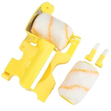 Imagem de Pincel de rolo de borda, ferramentas de aparador de pintura para paredes tetos altos, rolo de pintura de borda de balde escudo contra respingos para pintura de canto de acabamento ferramenta de corte