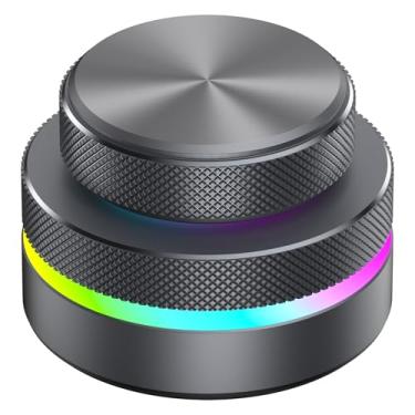 Imagem de Sanpyl Botão de Controle Personalizável Com Luz RGB, Botão Rotativo de Ampla Compatibilidade de 2,4 G BT USB C 3 Modos para Edição de Mídia e Programação de Atalhos
